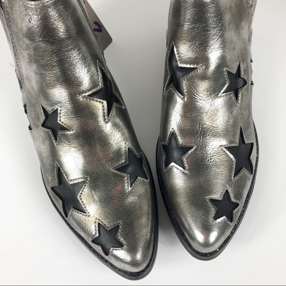 Seven 7 rockstar booties pewter boots star 8 9 10 - Picture 2 of 7